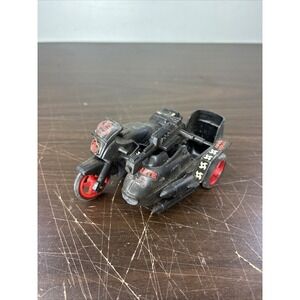NINJA RIDER BIKE & SIDECAR Vintage 80s Black Motorcycle KARATE SAMURAI Toy Rare